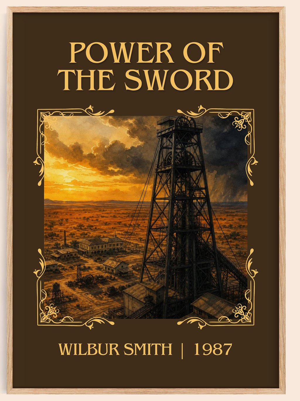 Power of the Sword Classic Book Art Print by Wilbur Smith – book poster
