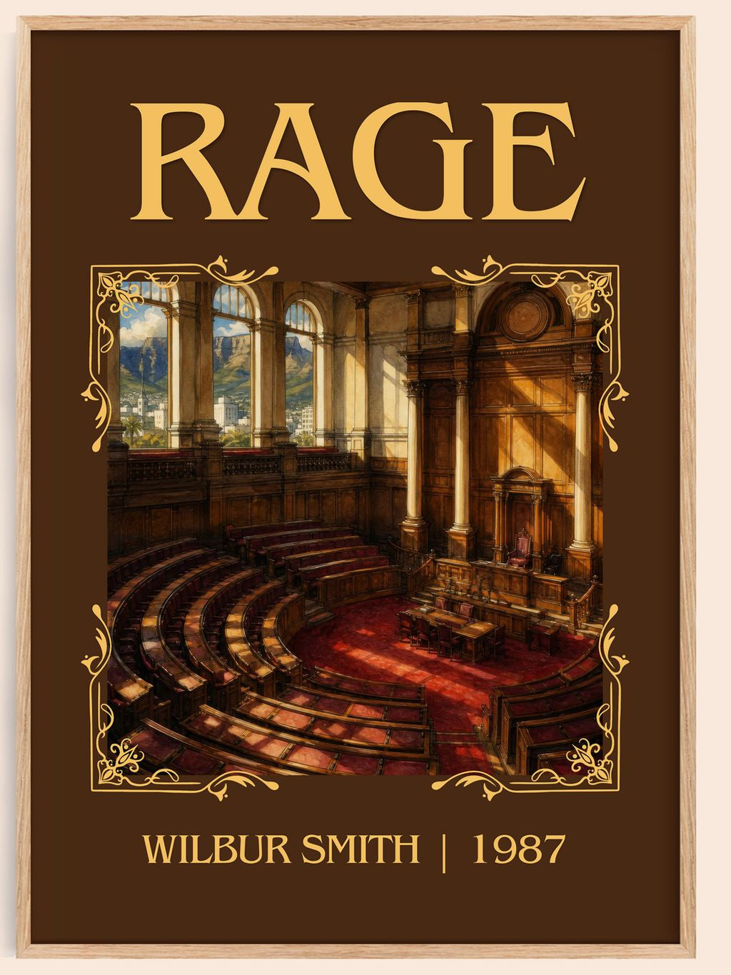 Rage Classic Book Art Print by Wilbur Smith – book poster