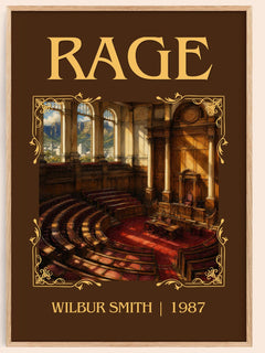 Rage Classic Book Art Print by Wilbur Smith – book poster