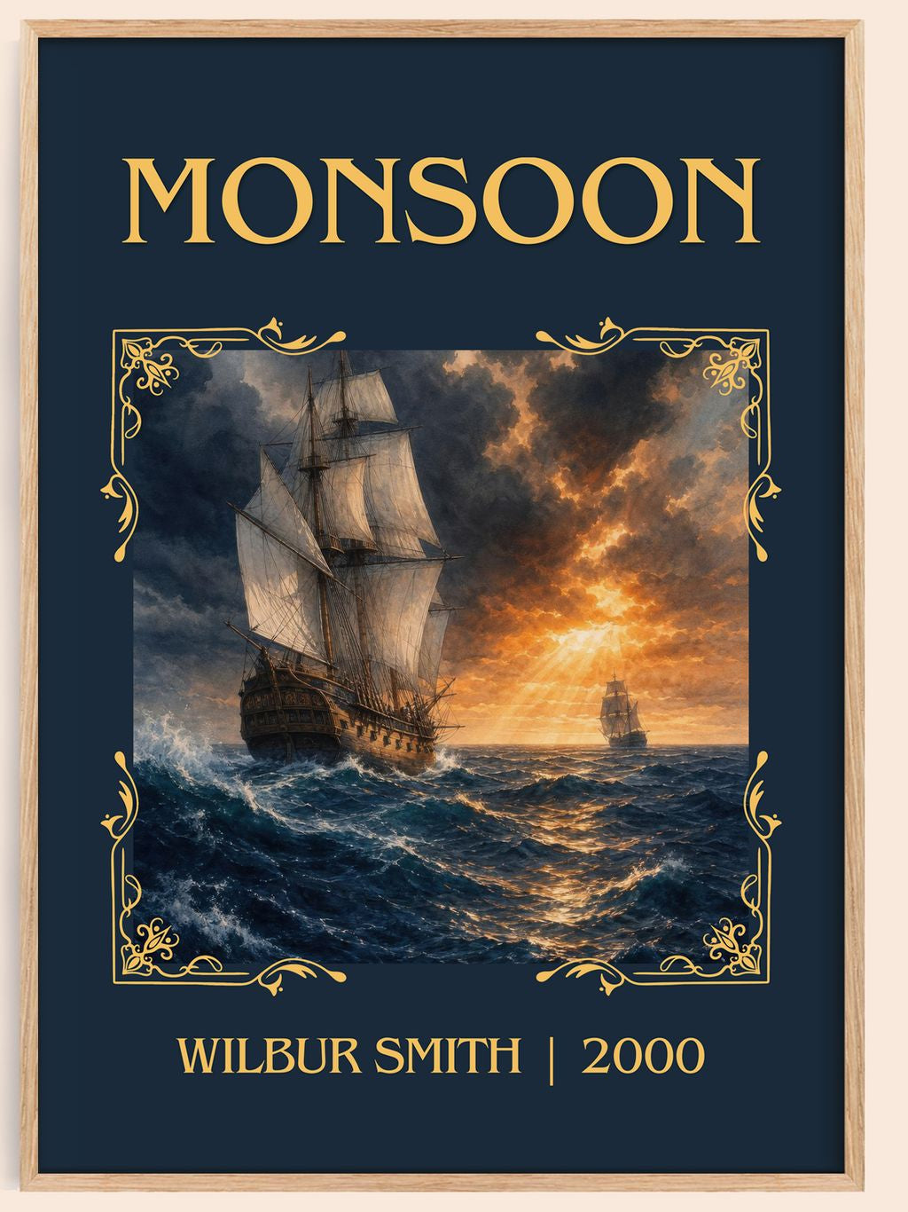 Monsoon Classic Book Art Print by Wilbur Smith – book poster