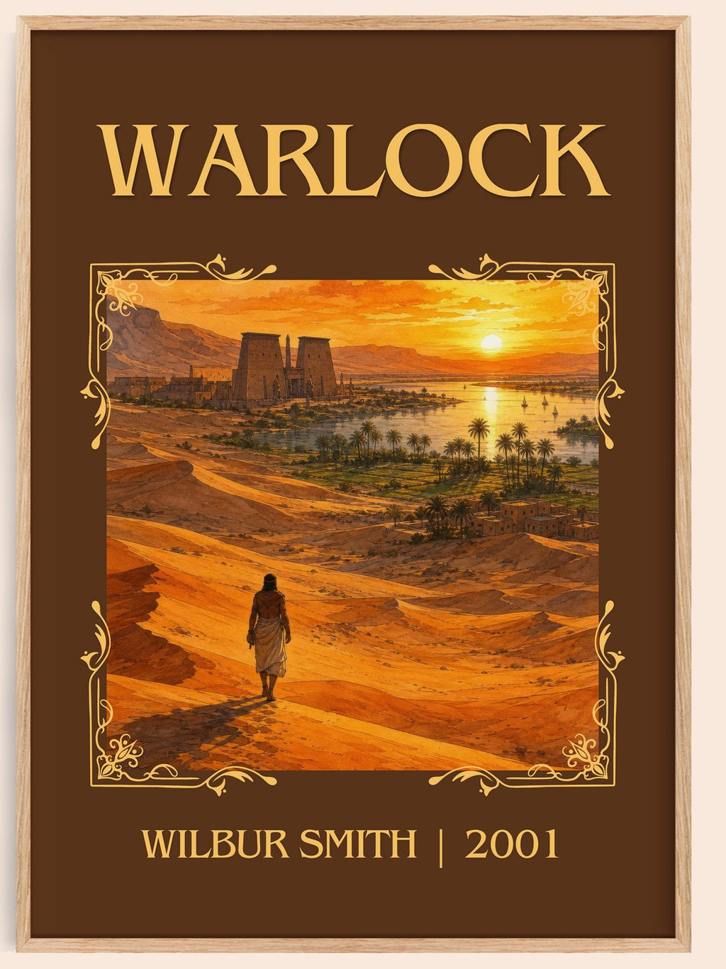 Warlock Classic Book Art Print by Wilbur Smith – book poster