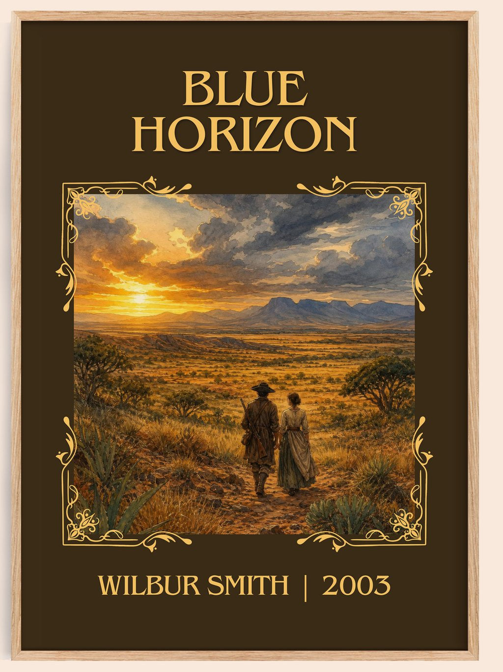 Blue Horizon Classic Book Art Print by Wilbur Smith – book poster