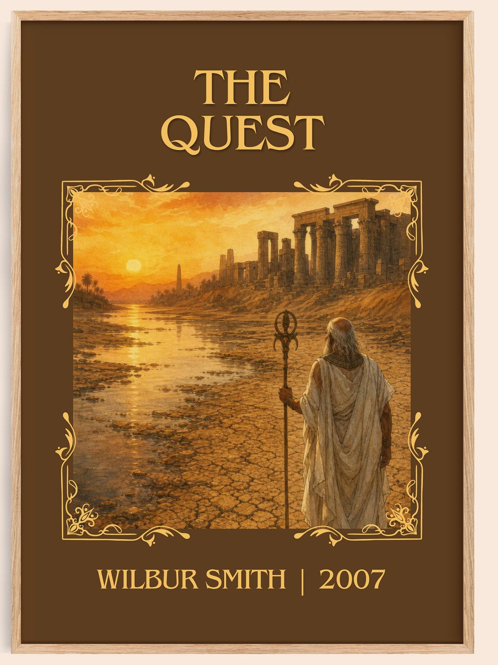 The Quest Classic Book Art Print by Wilbur Smith – book poster