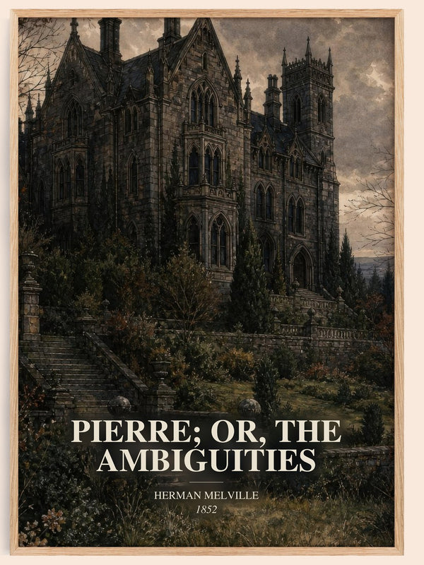 Pierre; Or, The Ambiguities watercolour book poster by Herman Melville – framed literary art print