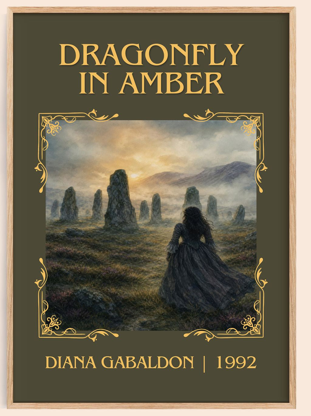 Dragonfly in Amber Classic Book Art Print by Diana Gabaldon – book poster