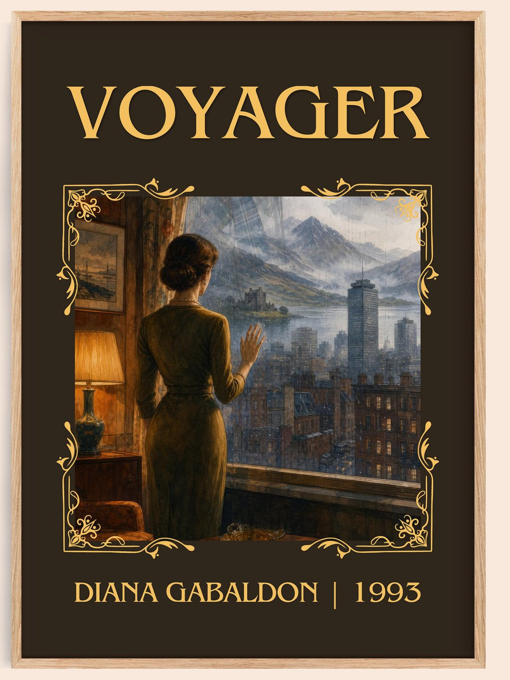 Voyager Classic Book Art Print by Diana Gabaldon – book poster