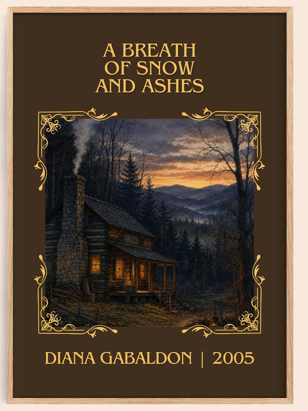 A Breath of Snow and Ashes Classic Book Art Print by Diana Gabaldon – book poster
