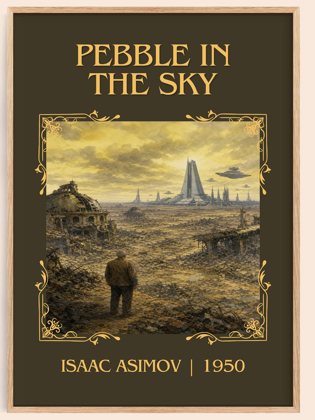 Pebble in the Sky Classic Book Art Print by Isaac Asimov – book poster