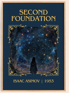 Second Foundation Classic Book Art Print by Isaac Asimov – book poster