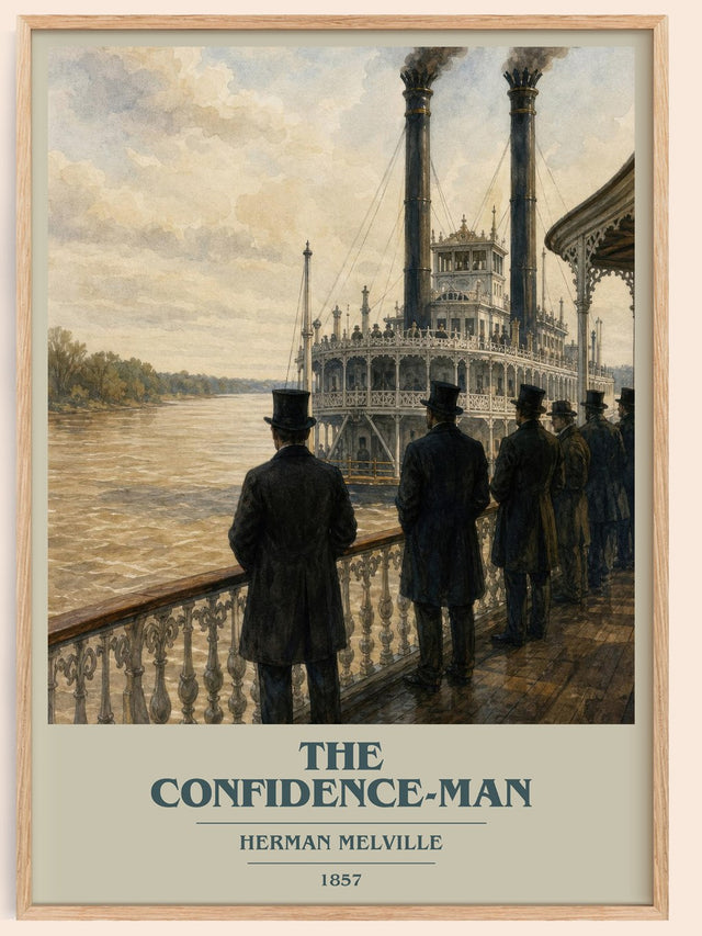 The Confidence-Man Book Cover Poster by Herman Melville