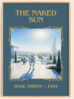 The Naked Sun Classic Book Art Print by Isaac Asimov – book poster