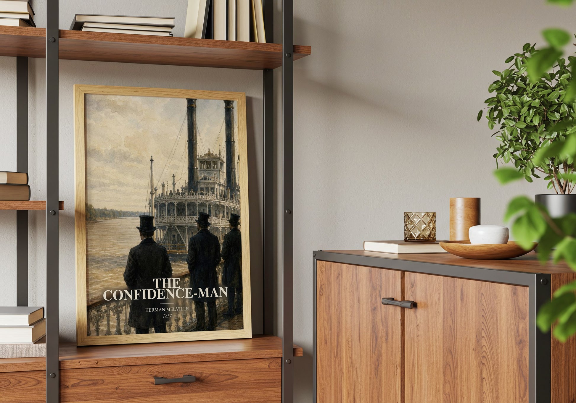 The Confidence-Man book watercolour illustration paper finish options – matte satin gloss