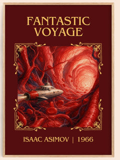 Fantastic Voyage Classic Book Art Print by Isaac Asimov – book poster
