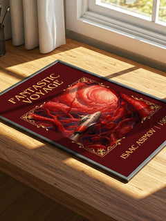 Fantastic Voyage Classic Book Art Print by Isaac Asimov – print on a sunlit desk