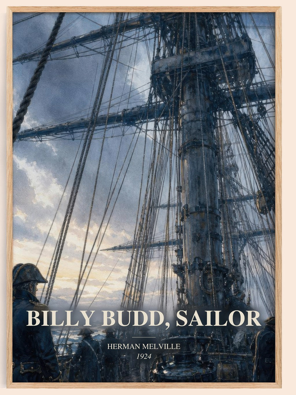 Billy Budd, Sailor watercolour book poster by Herman Melville – framed literary art print