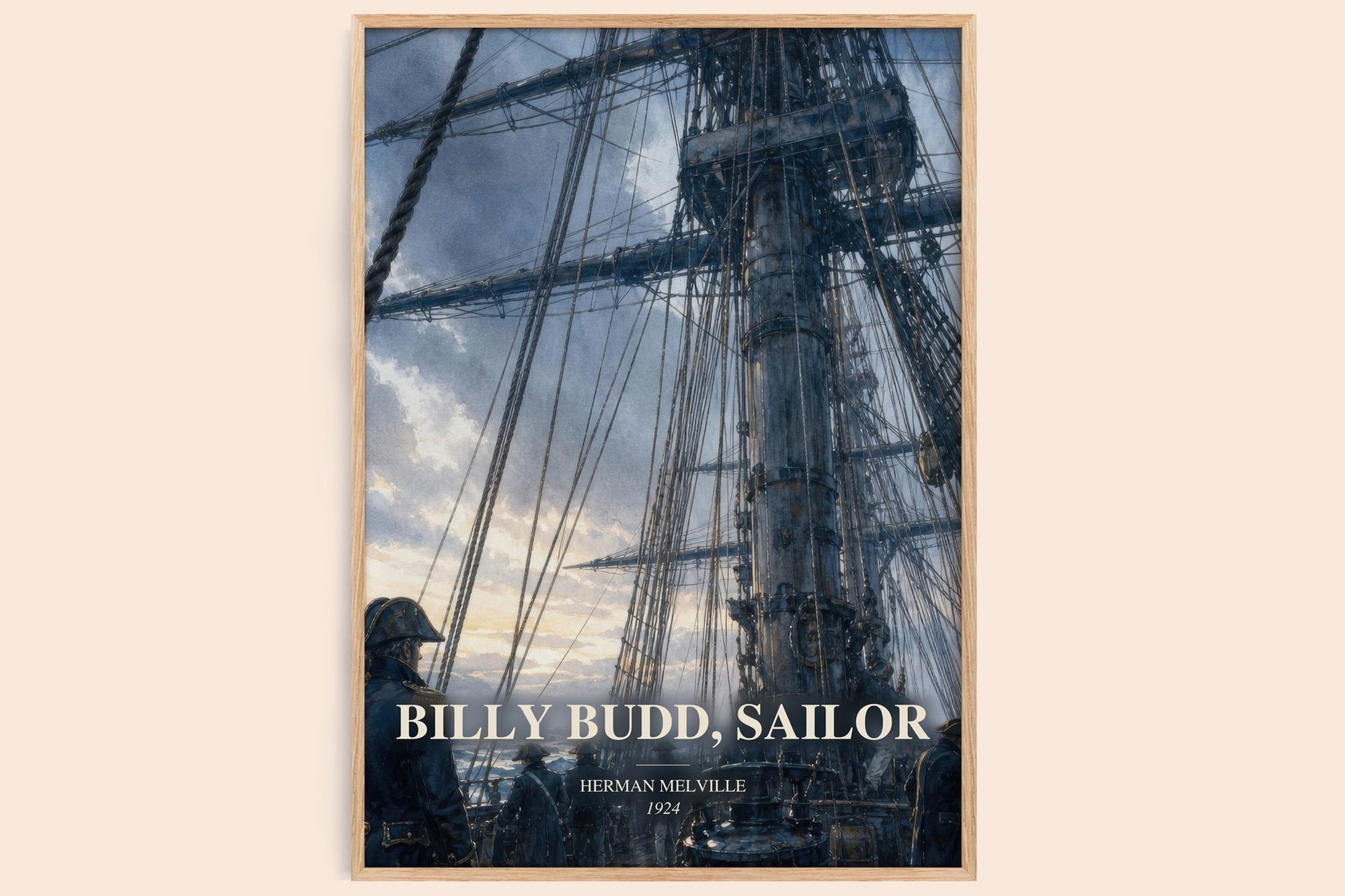 Billy Budd, Sailor watercolour book poster by Herman Melville – framed literary art print