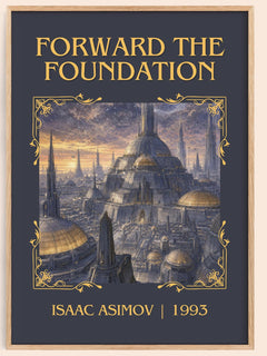 Forward the Foundation Classic Book Art Print by Isaac Asimov – book poster