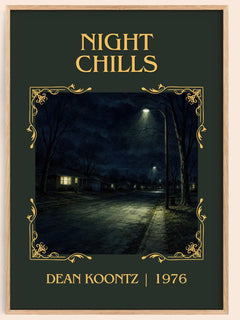 Night Chills Classic Book Art Print by Dean Koontz – book poster