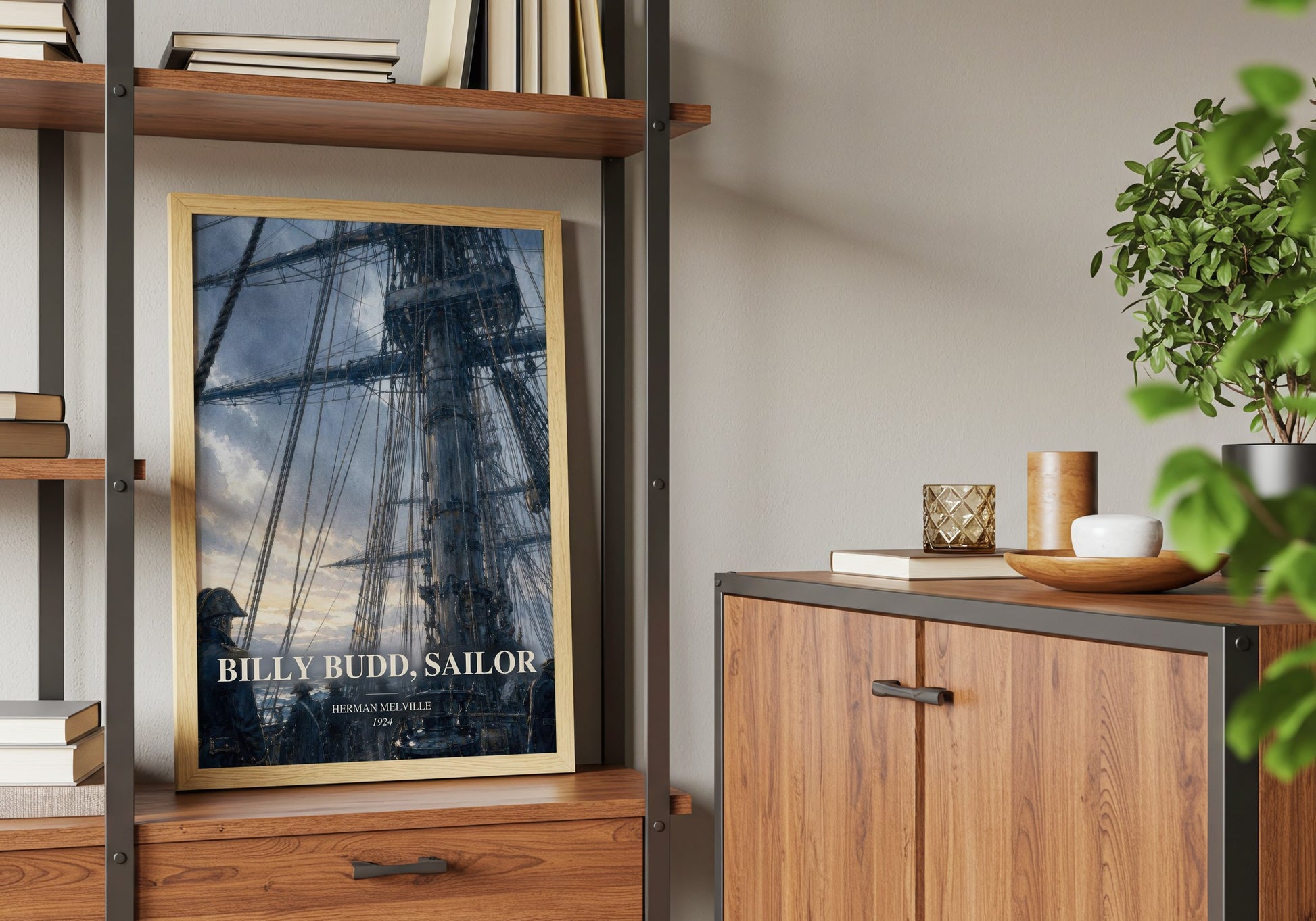 Billy Budd, Sailor book watercolour illustration paper finish options – matte satin gloss