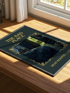 The Bad Place Classic Book Art Print by Dean Koontz – print on a sunlit desk