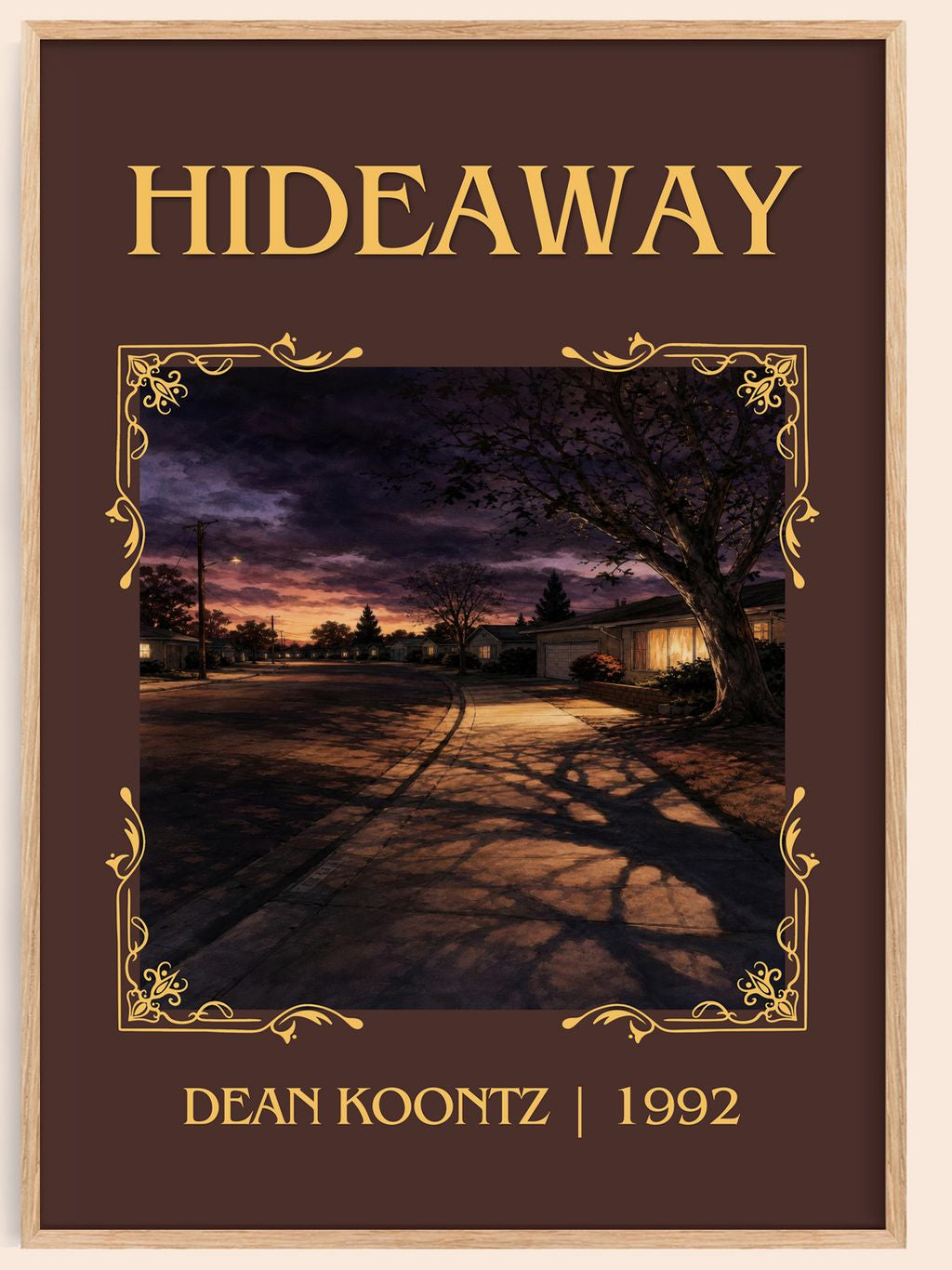 Hideaway Classic Book Art Print by Dean Koontz – book poster