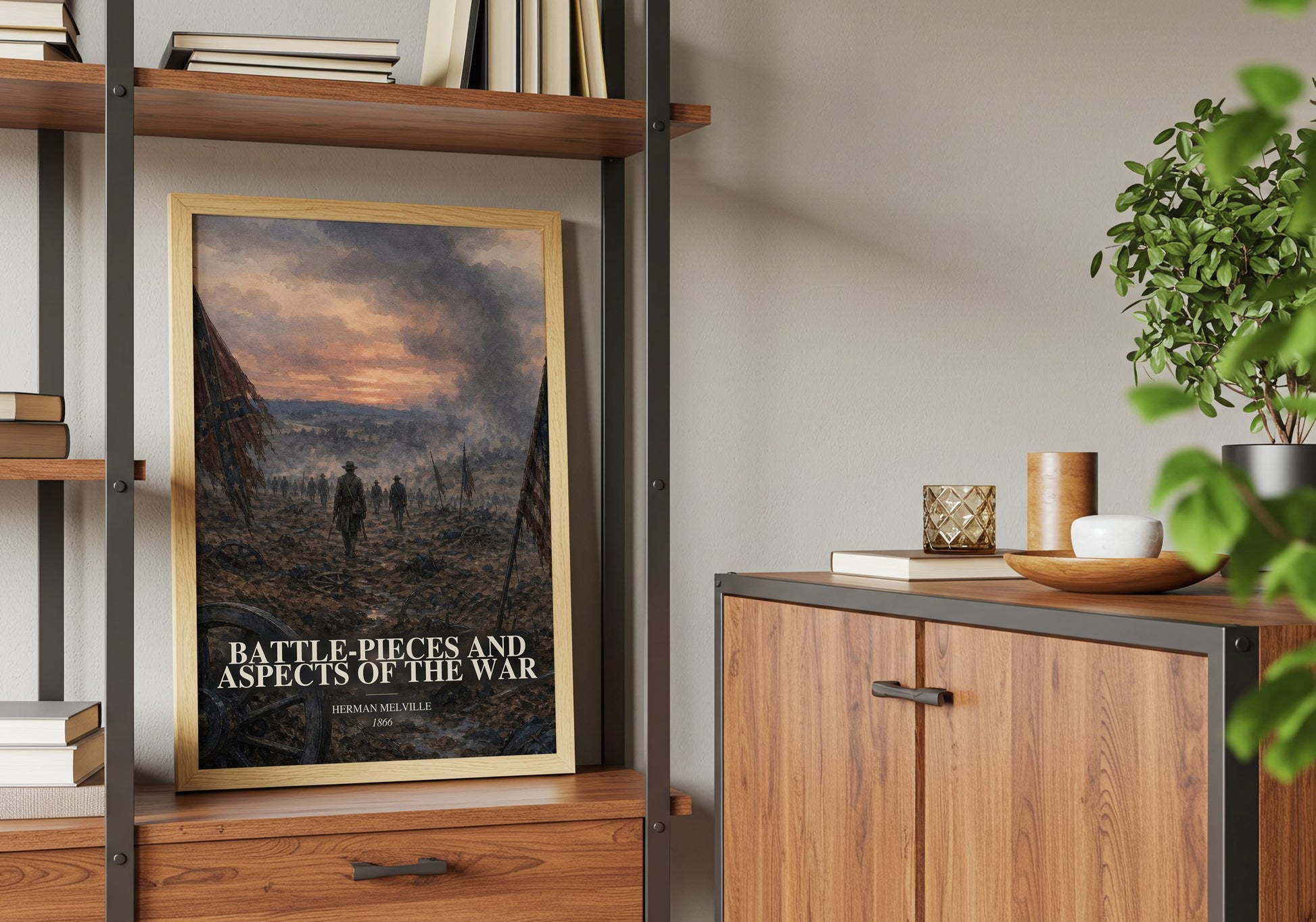 Battle-Pieces And Aspects Of The War book watercolour illustration paper finish options – matte satin gloss