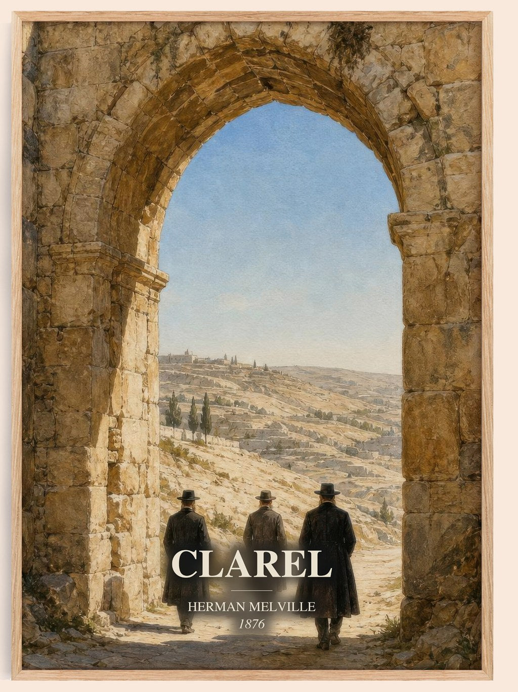 Clarel watercolour book poster by Herman Melville – framed literary art print