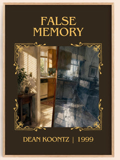 False Memory Classic Book Art Print by Dean Koontz – book poster