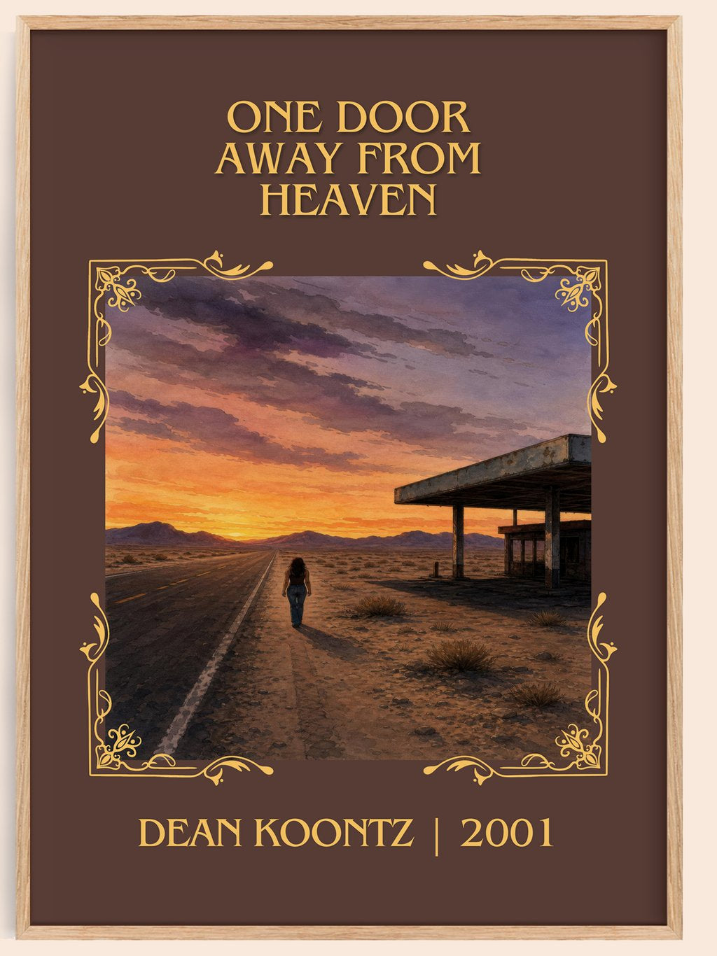 One Door Away from Heaven Classic Book Art Print by Dean Koontz – book poster