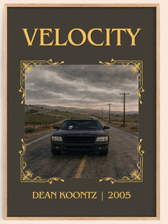 Velocity Classic Book Art Print by Dean Koontz – book poster