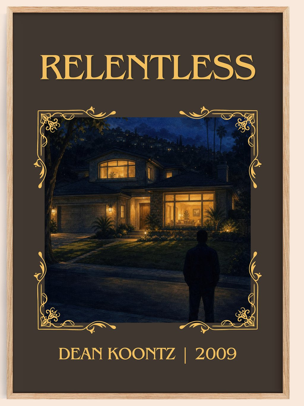 Relentless Classic Book Art Print by Dean Koontz – book poster