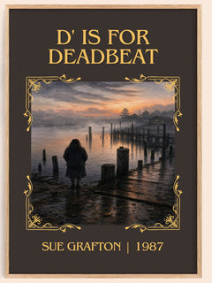D' Is for Deadbeat Classic Book Art Print by Sue Grafton – book poster