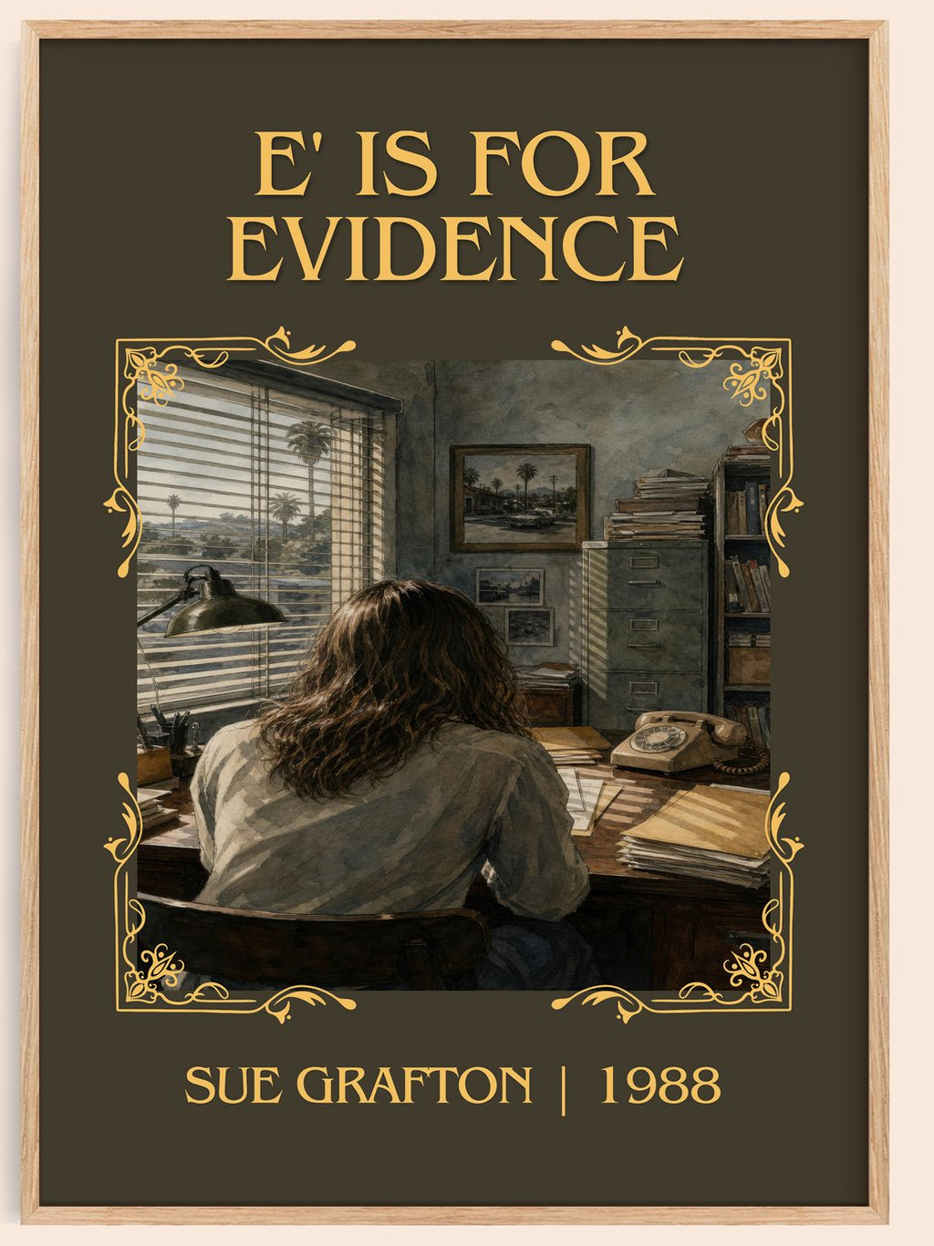 E' Is for Evidence Classic Book Art Print by Sue Grafton – book poster