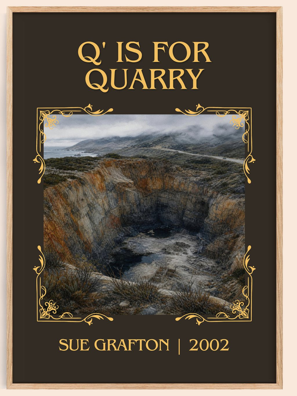 Q' Is for Quarry Classic Book Art Print by Sue Grafton – book poster