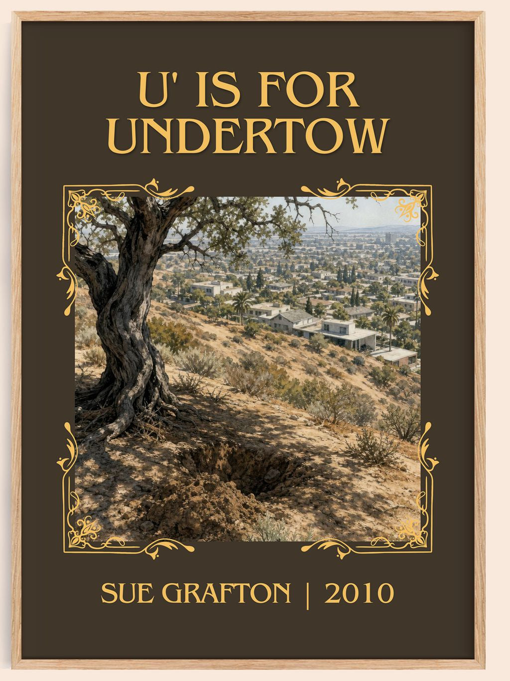 U' Is for Undertow Classic Book Art Print by Sue Grafton – book poster