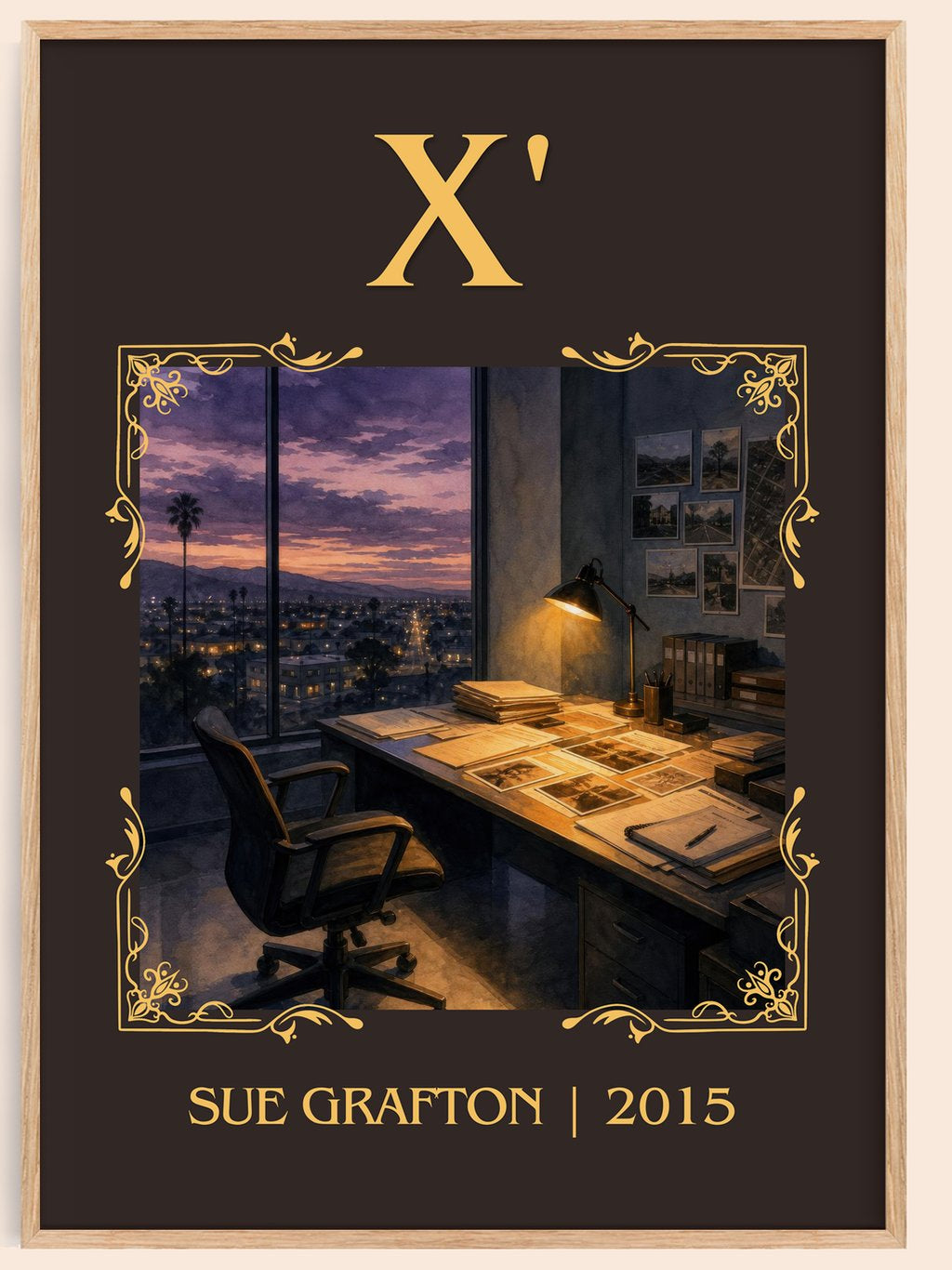 X' Classic Book Art Print by Sue Grafton – book poster