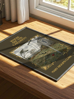 Where Are the Children? Classic Book Art Print by Mary Higgins Clark – print on a sunlit desk