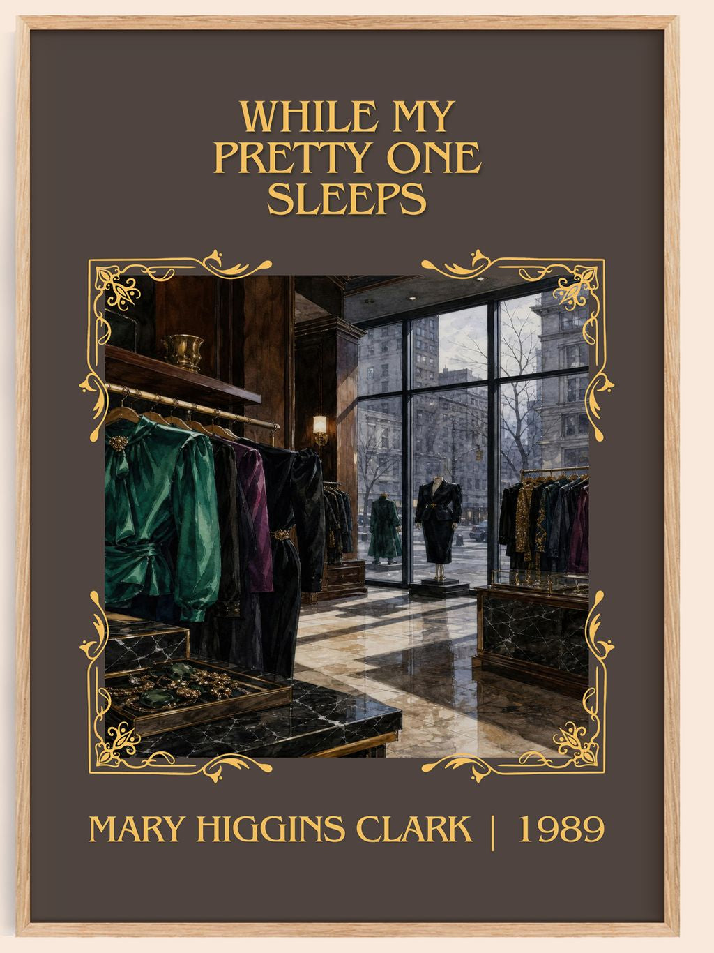 While My Pretty One Sleeps Classic Book Art Print by M. Clark – book poster