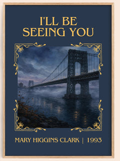 I'll Be Seeing You Classic Book Art Print by Mary Higgins Clark – book poster