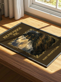 Remember Me Classic Book Art Print by Mary Higgins Clark – print on a sunlit desk