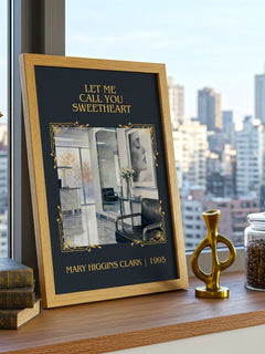 Let Me Call You Sweetheart Classic Book Art Print by M. Clark – framed print on a city-view windowsill