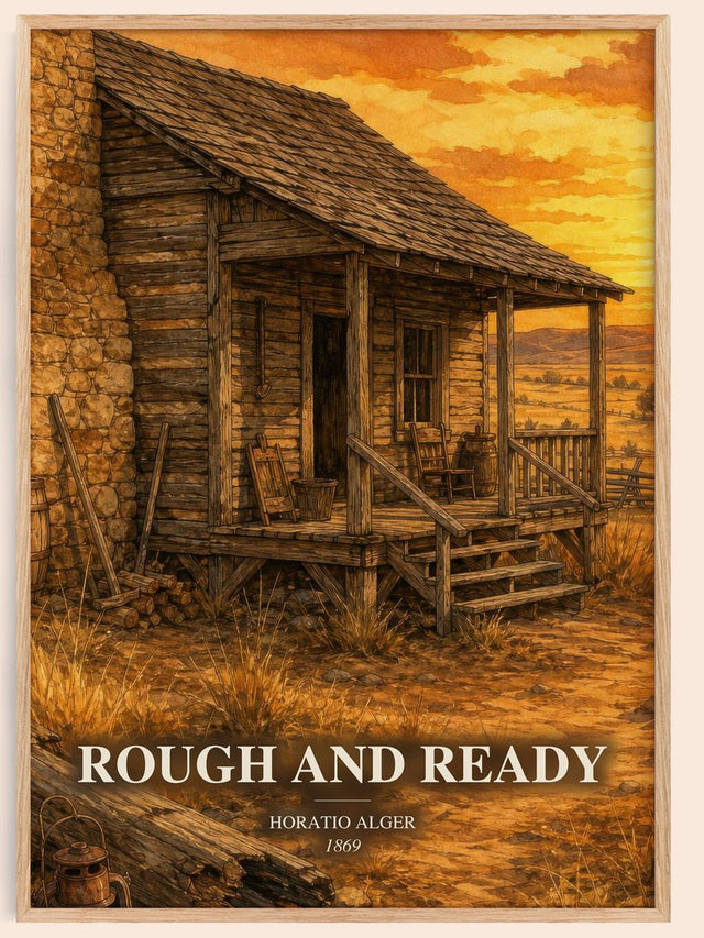 Rough And Ready Book Watercolour Illustration by Horatio Alger