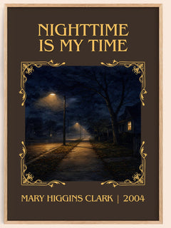 Nighttime Is My Time Classic Book Art Print by Mary Higgins Clark – book poster