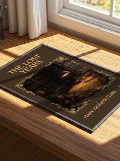 The Lost Years Classic Book Art Print by Mary Higgins Clark – print on a sunlit desk
