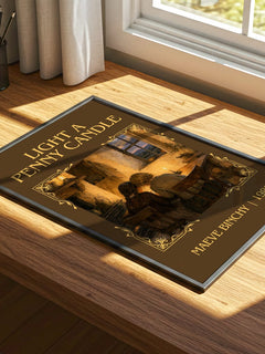 Light a Penny Candle Classic Book Art Print by Maeve Binchy – print on a sunlit desk
