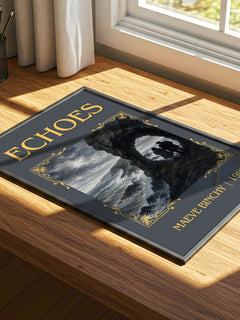 Echoes Classic Book Art Print by Maeve Binchy – print on a sunlit desk