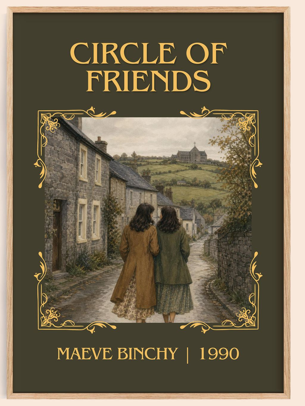 Circle of Friends Classic Book Art Print by Maeve Binchy – book poster