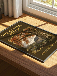 The Copper Beech Classic Book Art Print by Maeve Binchy – print on a sunlit desk