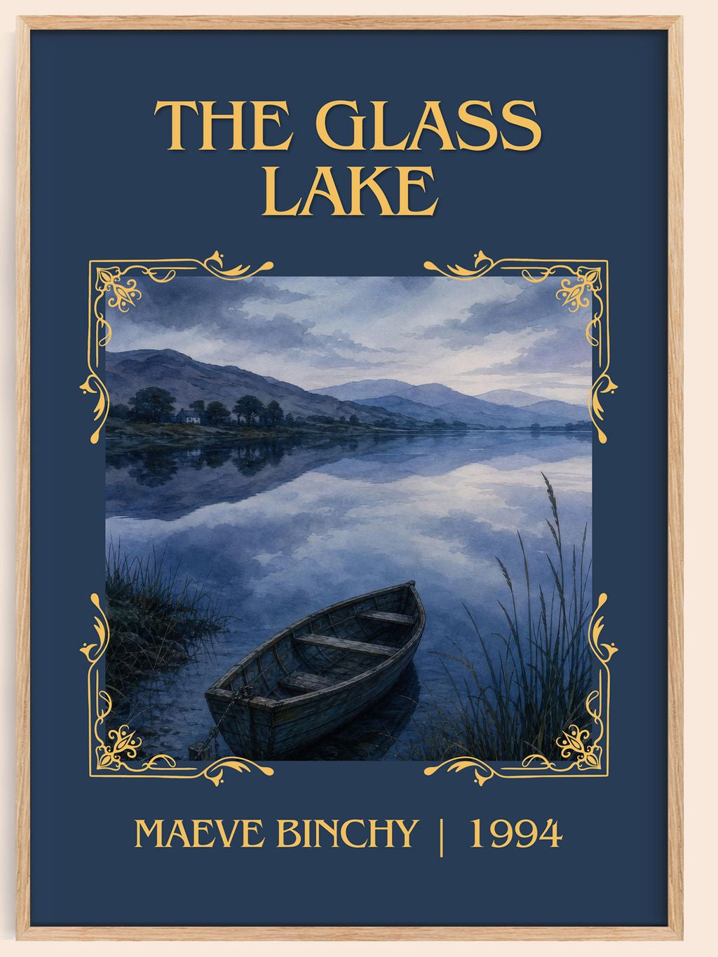 The Glass Lake Classic Book Art Print by Maeve Binchy – book poster