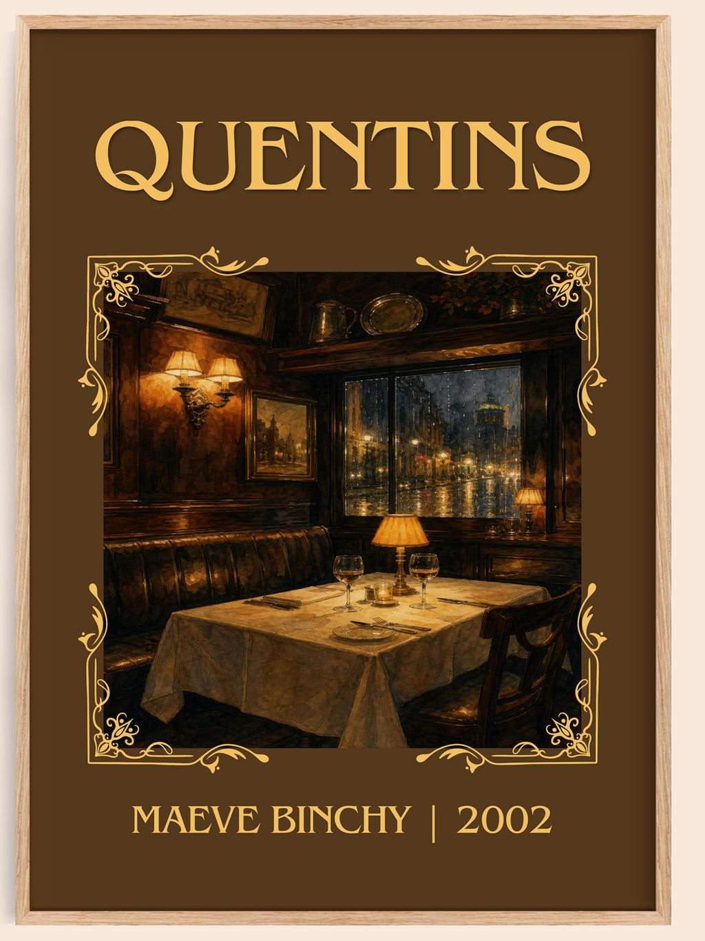 Quentins Classic Book Art Print by Maeve Binchy – book poster
